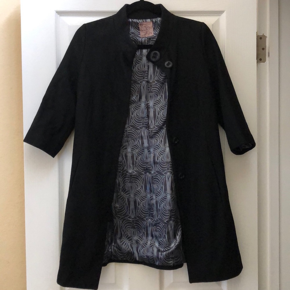Black wool coat